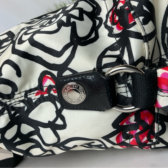 Coach Y2K Poppy Graffiti‎ Daisy Floral Hand Tote Crossbody Satin Bag - Picture 6 of 13